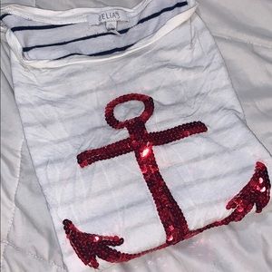 DELIAS NAVY THEMED CROP TOP